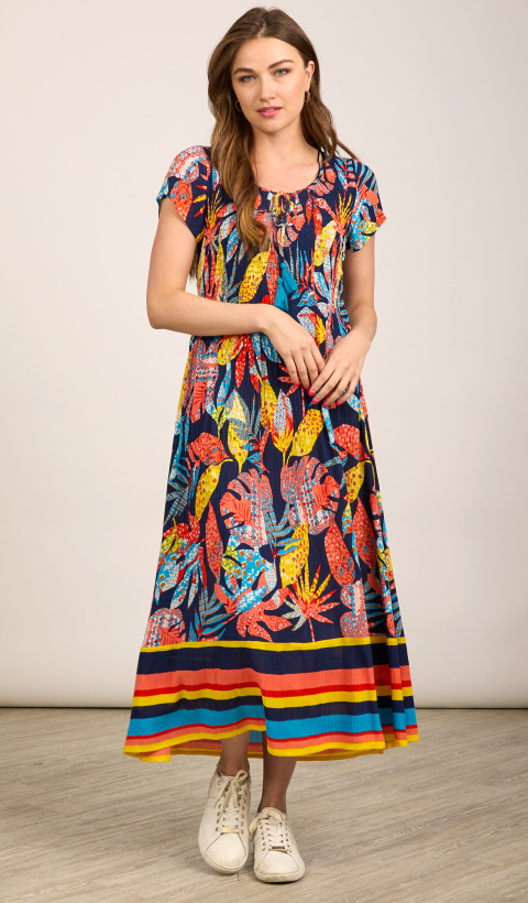 Printed frock for ladies best sale